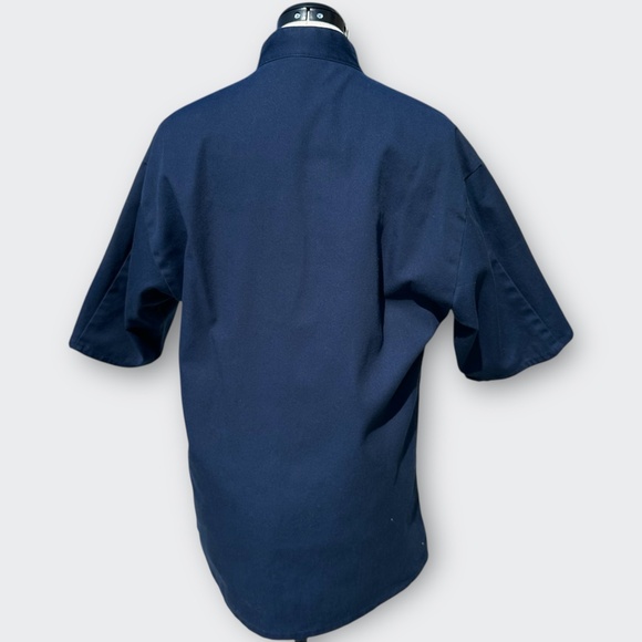 UNCOMMON THREADS South Beach Short Sleeve Chef Coat Double Breast Navy Blue SM - Picture 5 of 8